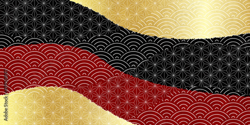 波　海　和柄　背景　