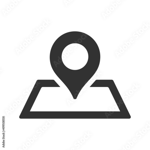Map and location symbols set. Mapping icon collection. Geolocation map path distance. GPS cartography position. Pinpoint, map search, route, navigator.