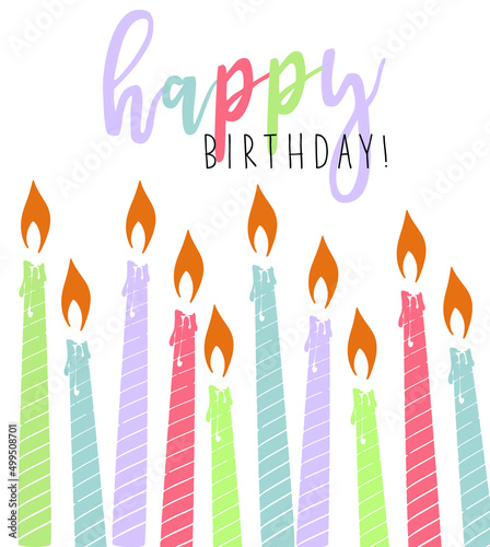birthday card with candles