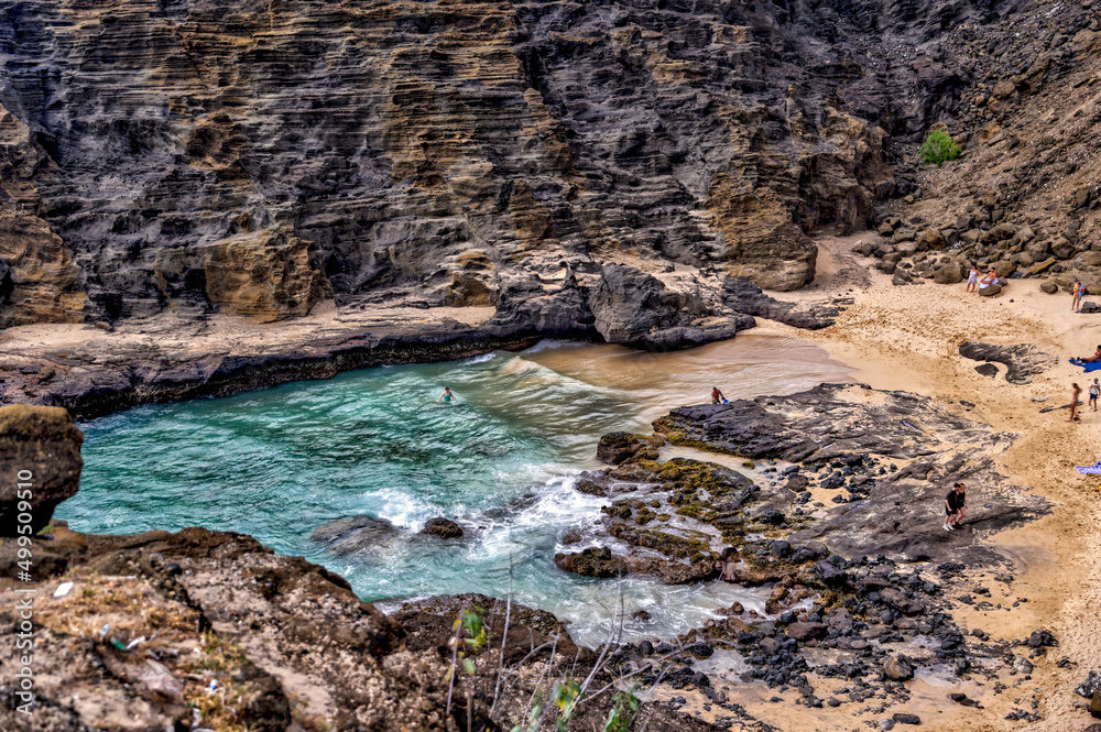 Obraz premium Halona Beach Cove as seen in the film From Here to Eternity