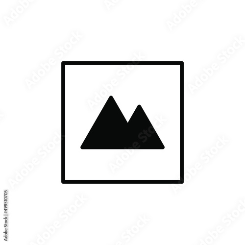 Picture, Gallery, Image Solid Line Icon Vector Illustration Logo Template. Suitable For Many Purposes.