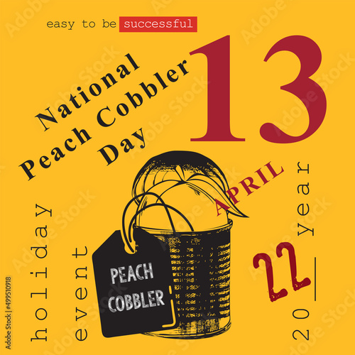 Calendar event Peach Cobbler Day
