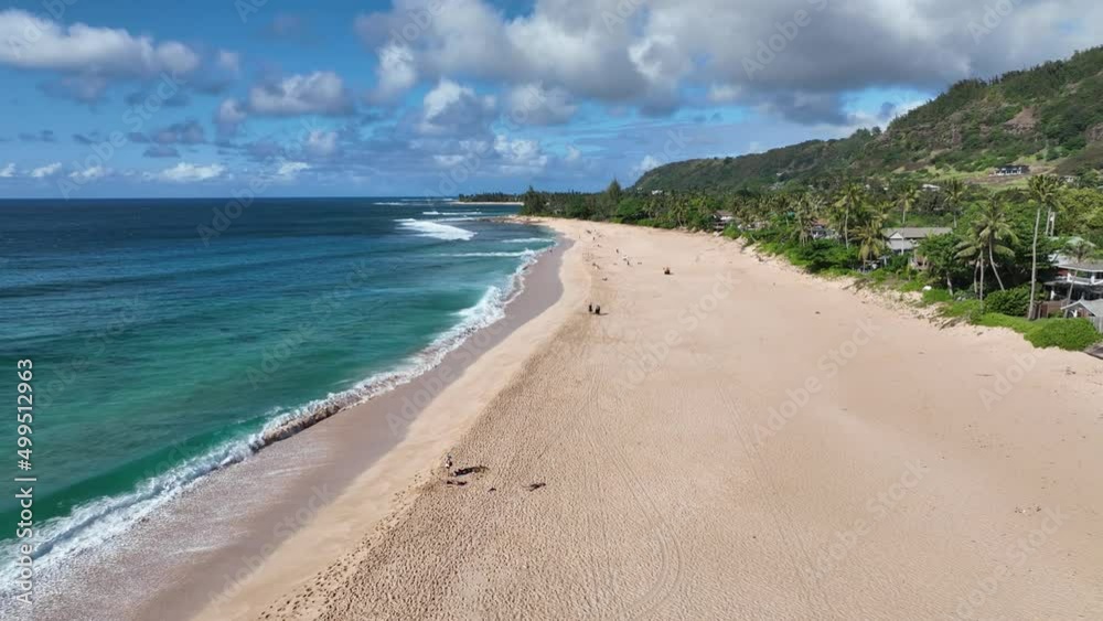White Sand Beach of Banzai Beach on the North Shore of Oahu, Hawaii White Sand Beach of Banzai Beach on the North Shore of Oahu, Hawaii