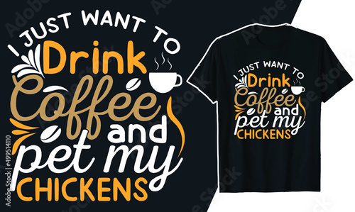 Coffee t shirt and coffee typography t shirt photo