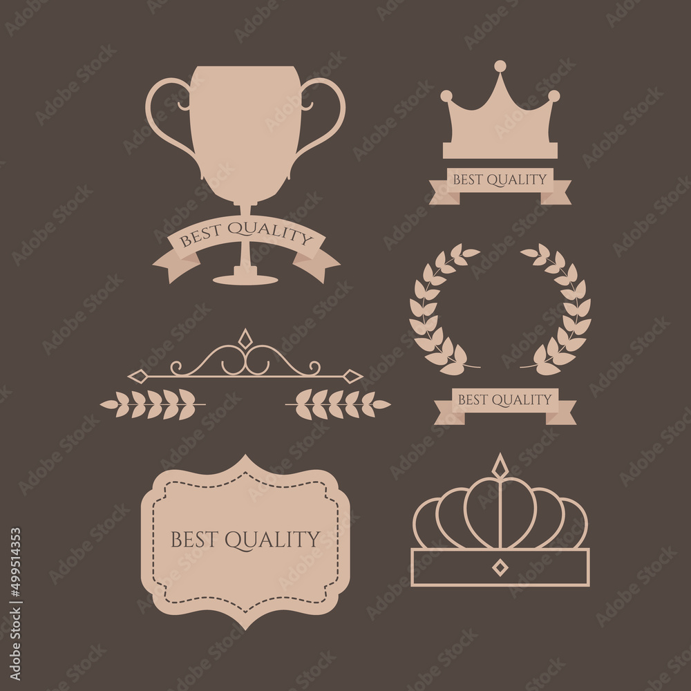 Set of best quality designs. - Vector.