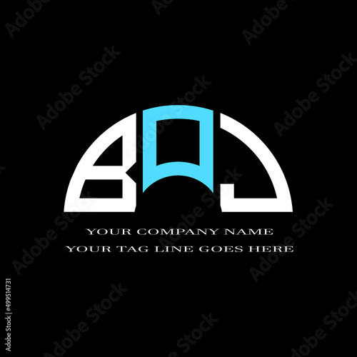 BOJ letter logo creative design with vector graphic