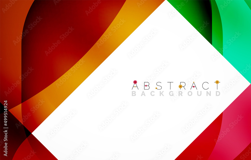 Minimal background. Abstract square shape with round corners created with wavy forms. Vector Illustration For Wallpaper, Banner, Background, Landing Page