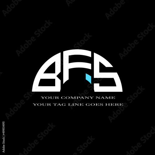 BFS letter logo creative design with vector graphic photo