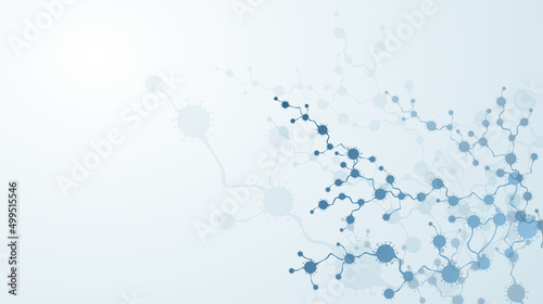 Colonial virus covid-19 molecule body concept of the human DNA  chemistry science used in medicine and business