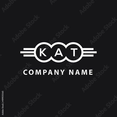 KAT letter logo design on black background. KAT  creative initials letter logo concept. KAT letter design.
