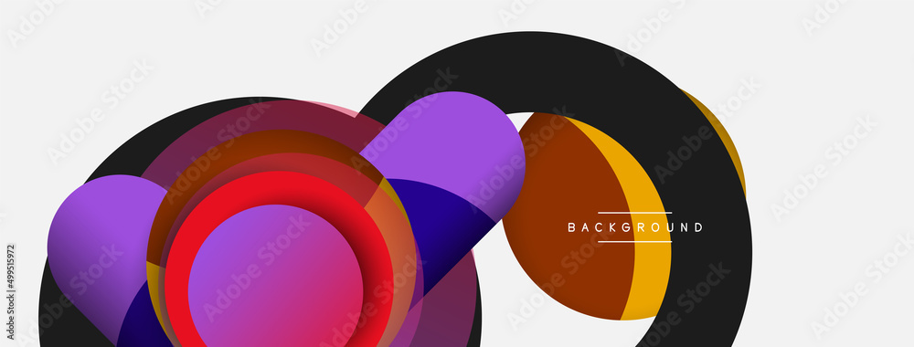 Vector round shapes circles minimal geometric background. Vector illustration for wallpaper banner background or landing page Vector round shapes circles minimal geometric background. Vector illustration for wallpaper banner background or landing page