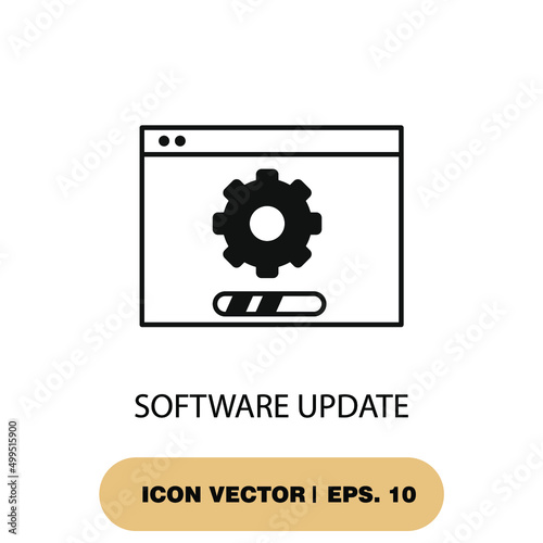 software update icons symbol vector elements for infographic web