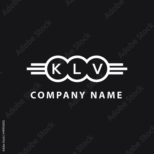 KLV letter logo design on black background. KLV creative initials letter logo concept. KLV letter design. 