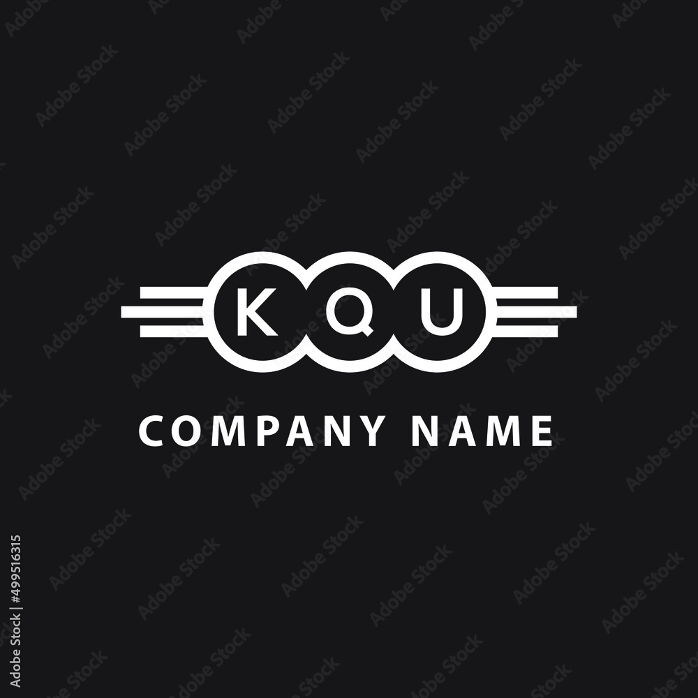 KQU  letter logo design on black background. KQU  creative initials letter logo concept. KQU  letter  design.
