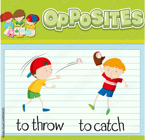 Opposite words with pictures for kids