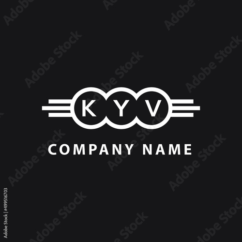 KYV letter logo design on black background. KYV creative initials letter logo concept. KYV letter design. 