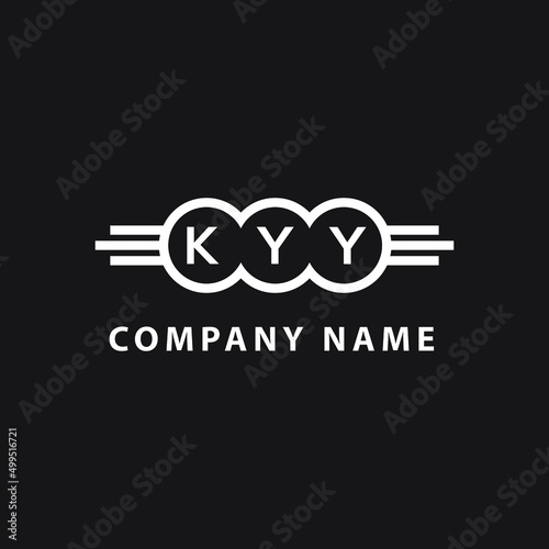 Fototapeta Naklejka Na Ścianę i Meble -  KYY letter logo design on black background. KYY  creative initials letter logo concept. KYY letter design.
