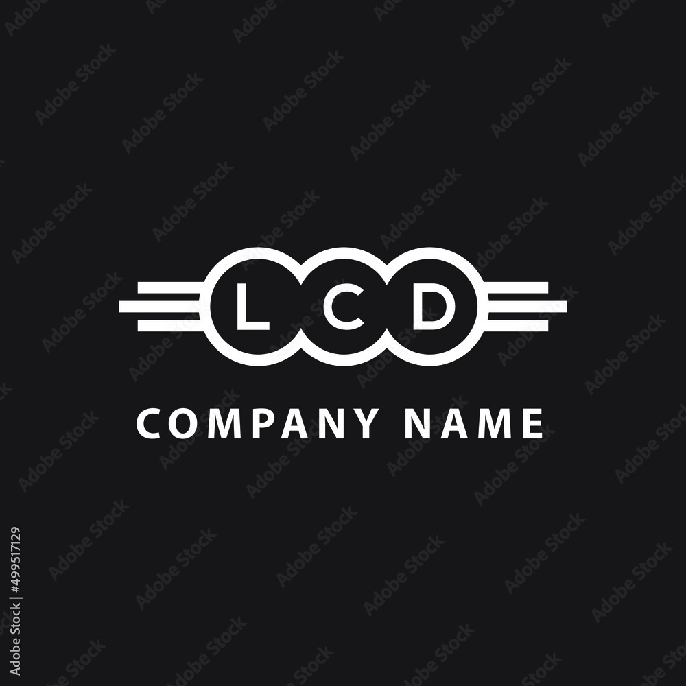 LCD letter logo design on black background. LCD  creative initials letter logo concept. LCD letter design.
