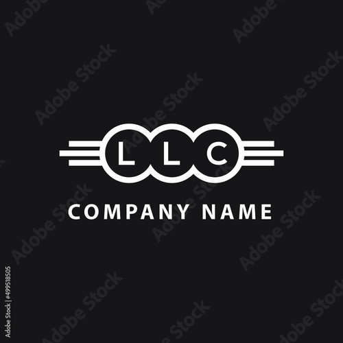 LLC  letter logo design on black background. LLC   creative initials letter logo concept. LLC  letter design.
