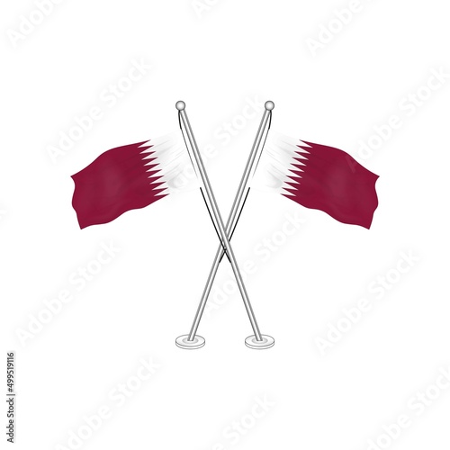 Qatar flag vector EPS 10