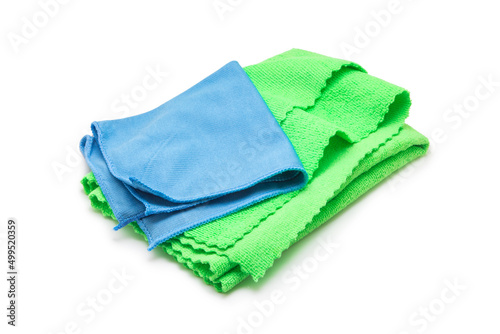 Microfiber cloth on a white background