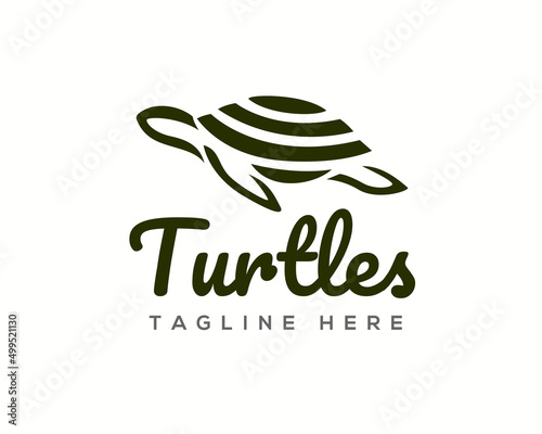 abstract turtles animal logo icon template illustration inspiration