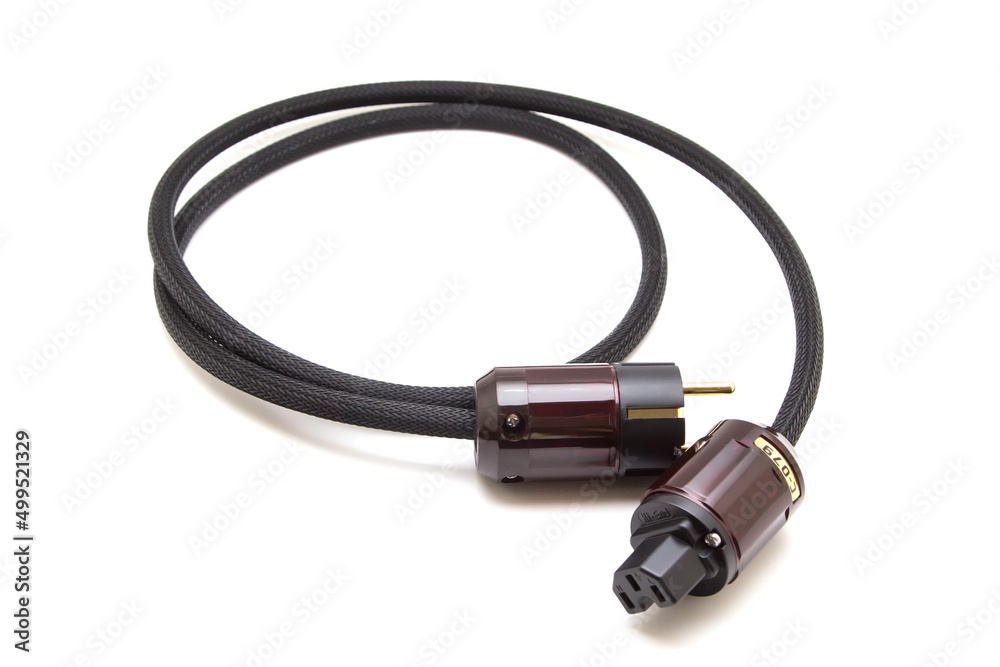 220 power cable on white background 220 power cable on white background