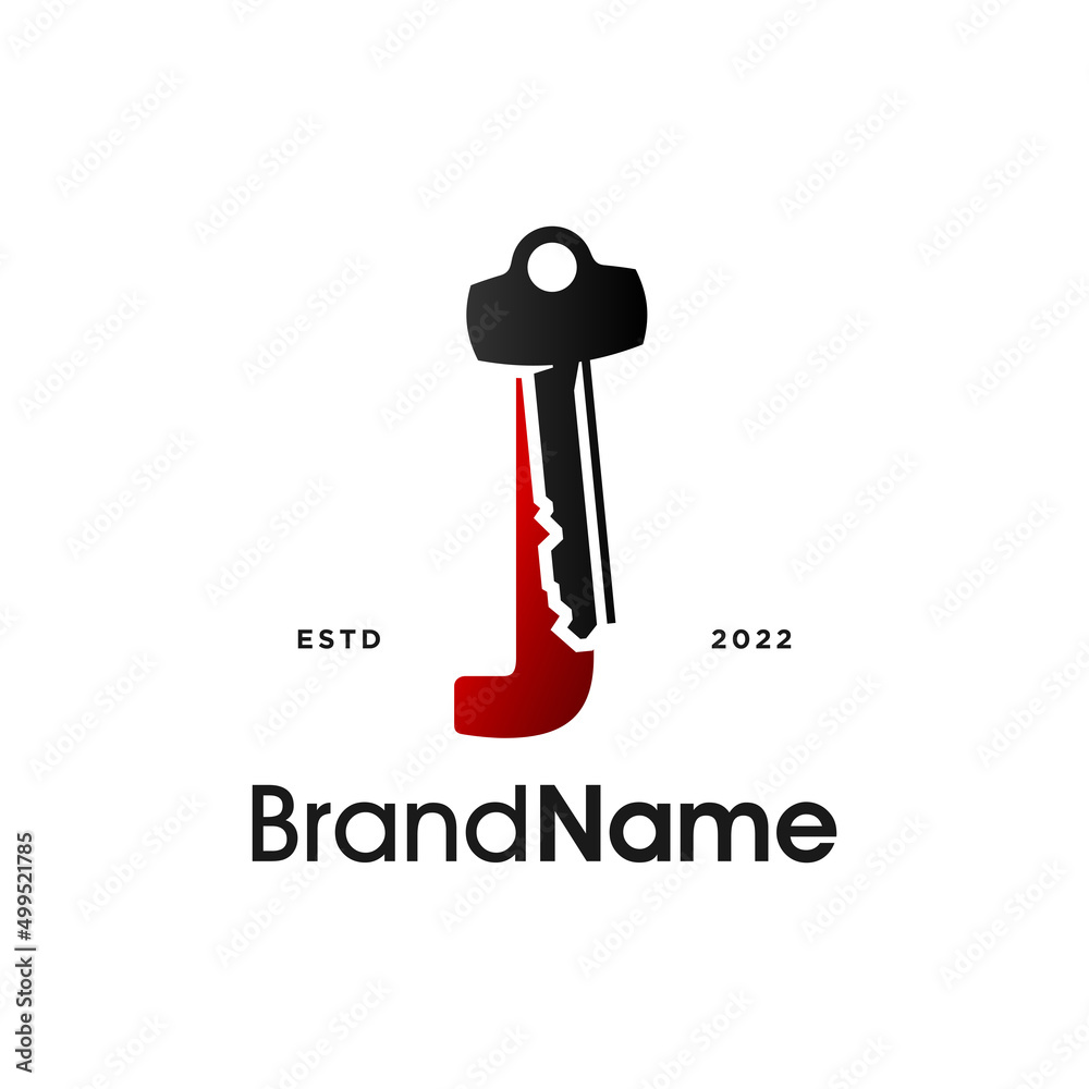 Modern Initial J Key Modern Initial J Key