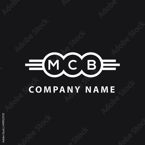 MCB letter logo design on black background. MCB creative initials letter logo concept. MCB letter design. 