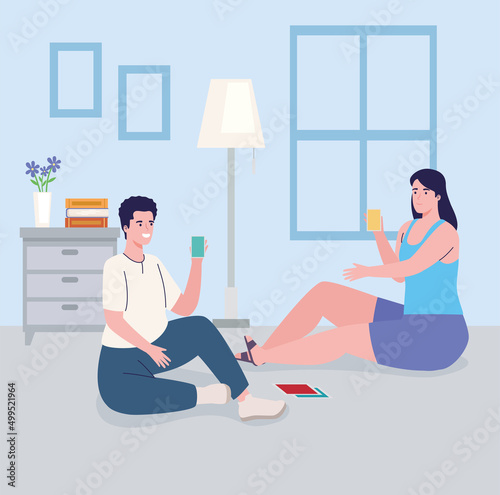 people playing cards game