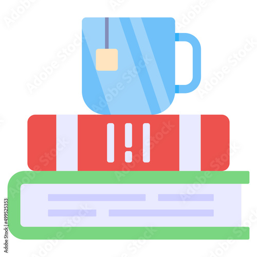 Study break icon, editable vector