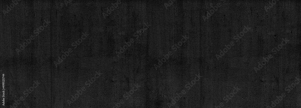 Fototapeta premium black panoramic concrete wall background for design