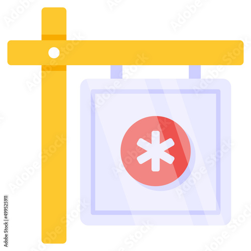 An icon design of medical board