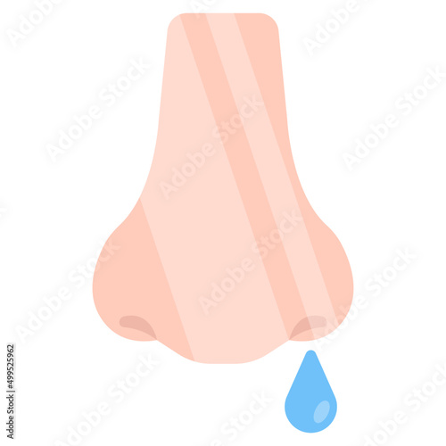 Unique design icon of running nose