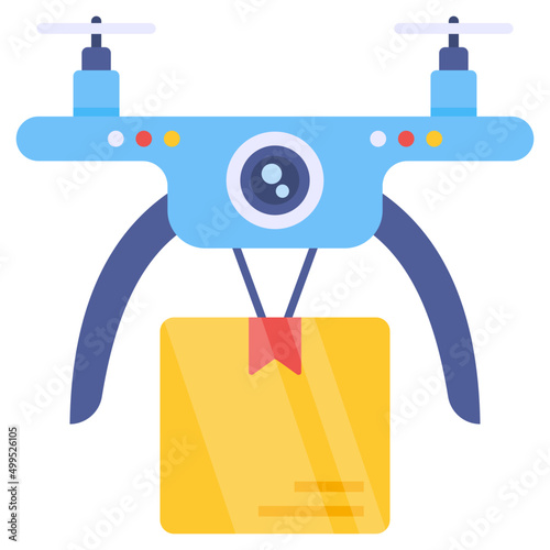 Modern design icon of drone delivery