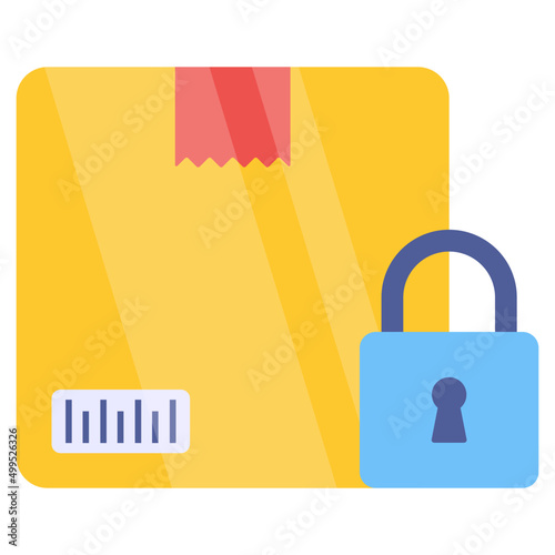 A perfect design icon of locked parcel