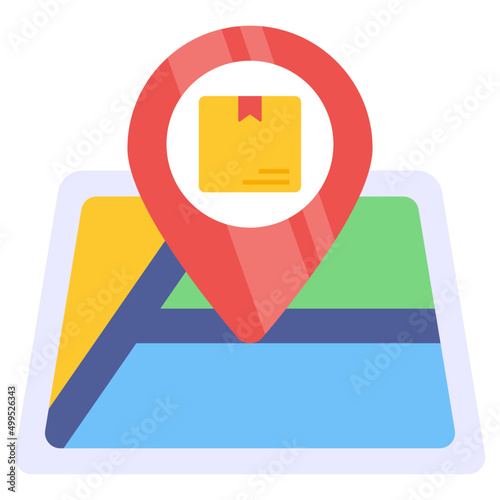 Modern design icon of parcel location