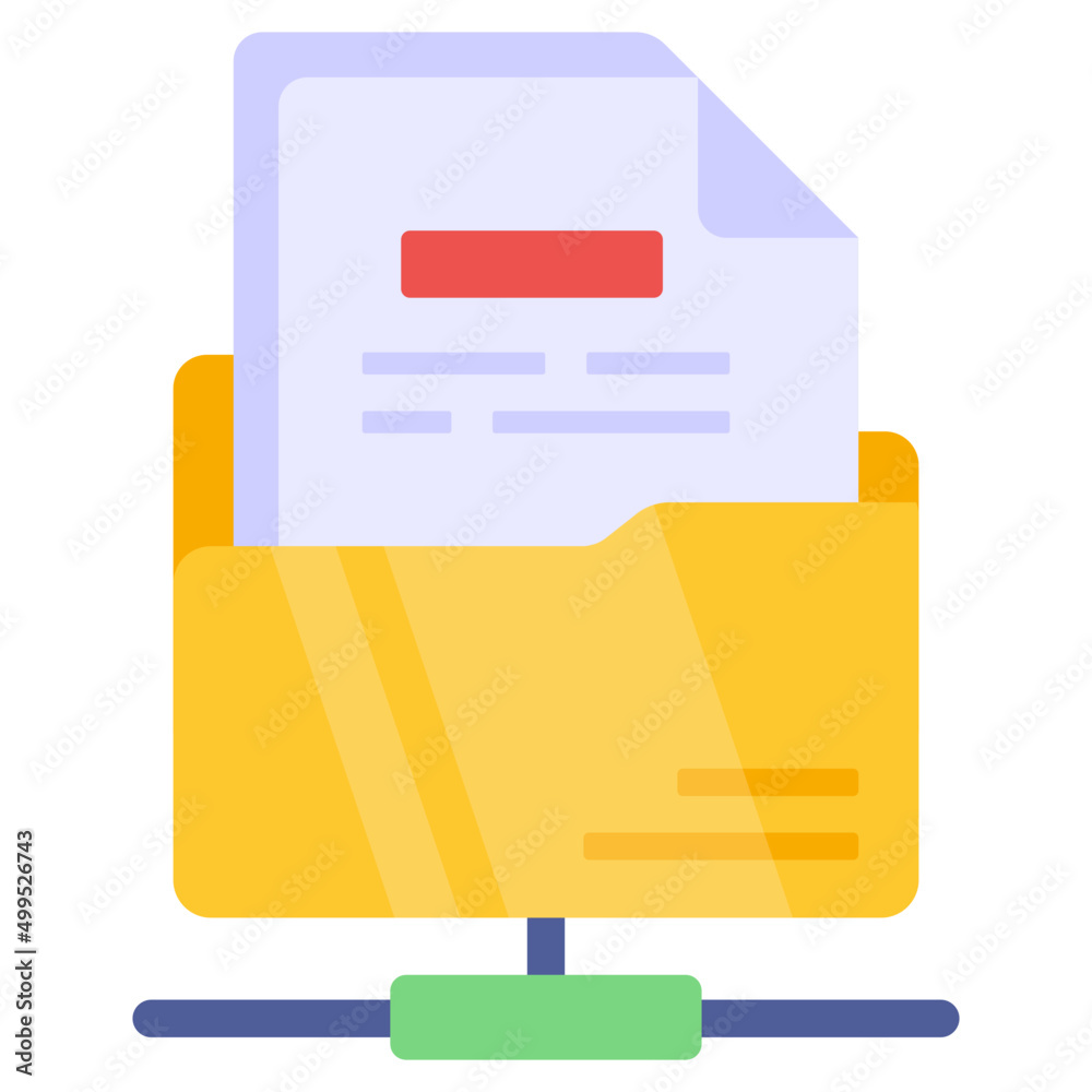 Editable design icon of network folder Editable design icon of network folder