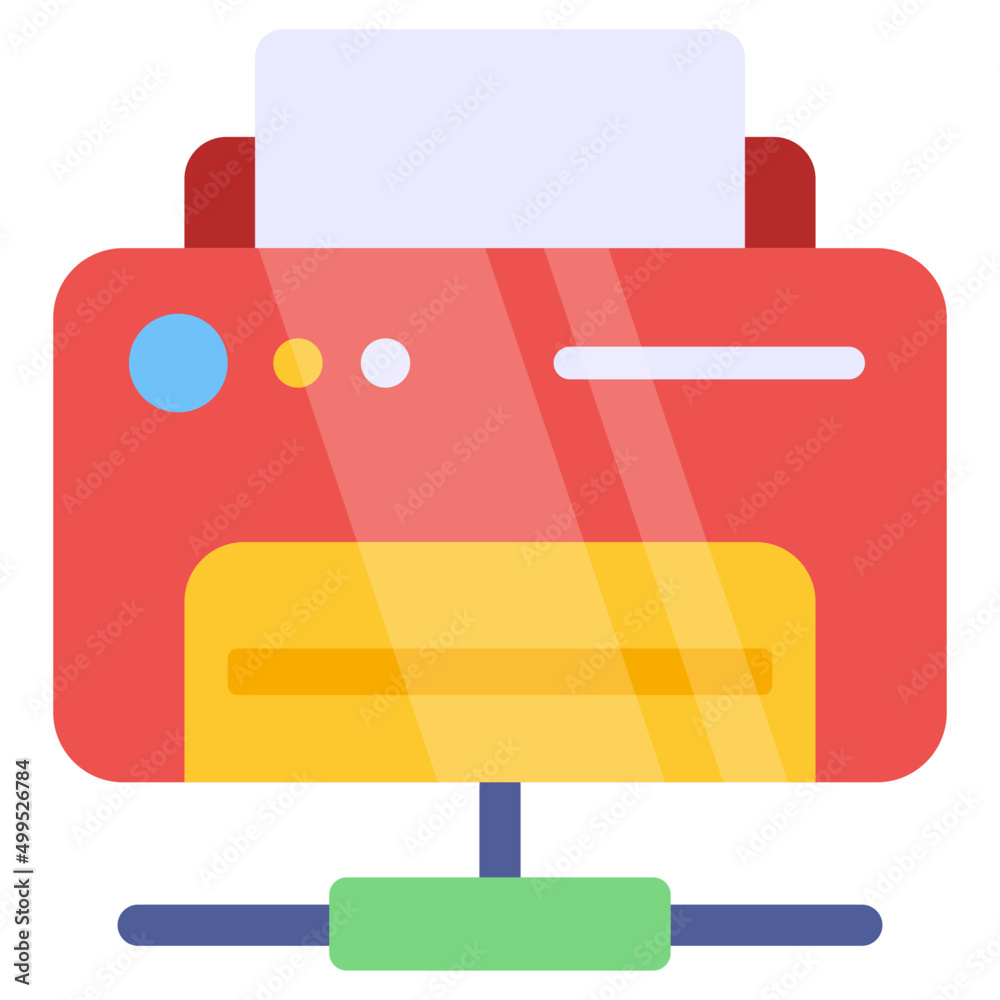 Perfect design icon of network printer Perfect design icon of network printer