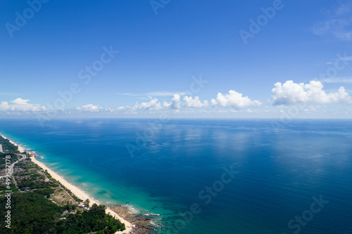 Aerial view of beach in Asia