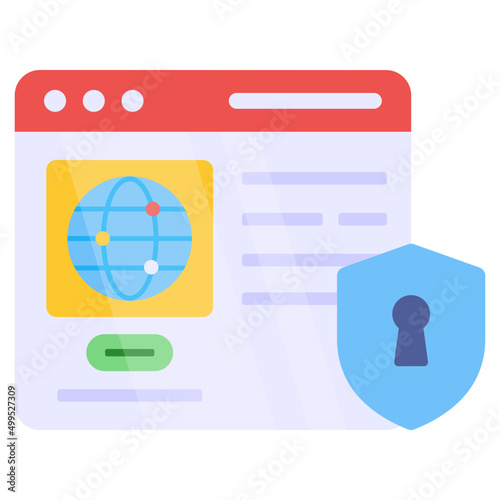 An icon design of encrypted website