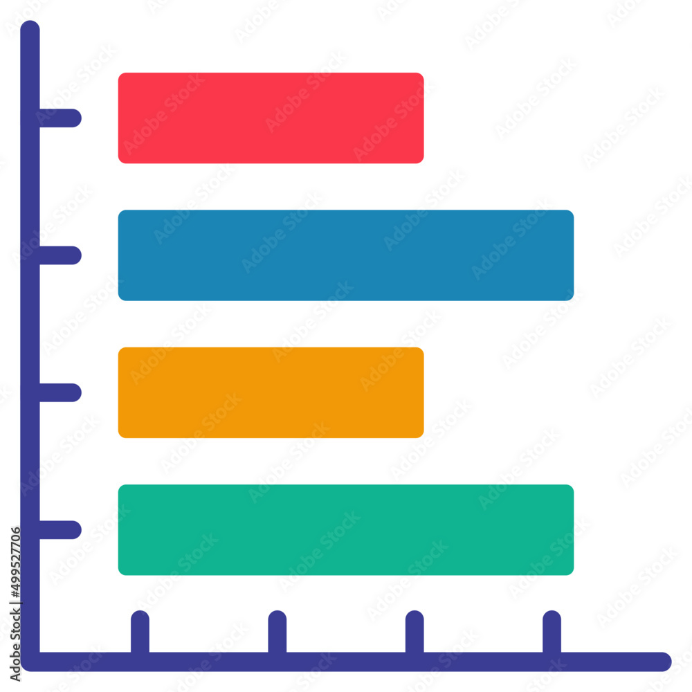 Premium download icon of horizontal bar chart Premium download icon of horizontal bar chart