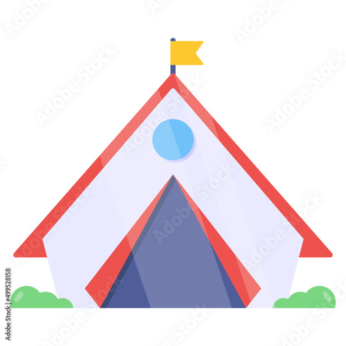 An outdoor accommodation, icon of camp