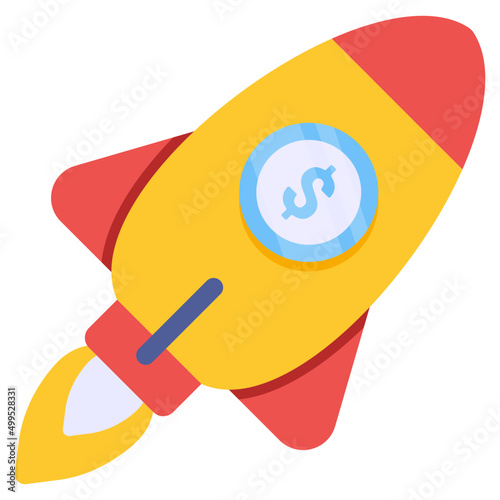 Perfect design icon of financial launch
