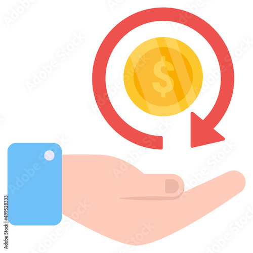 Premium download icon of money refund