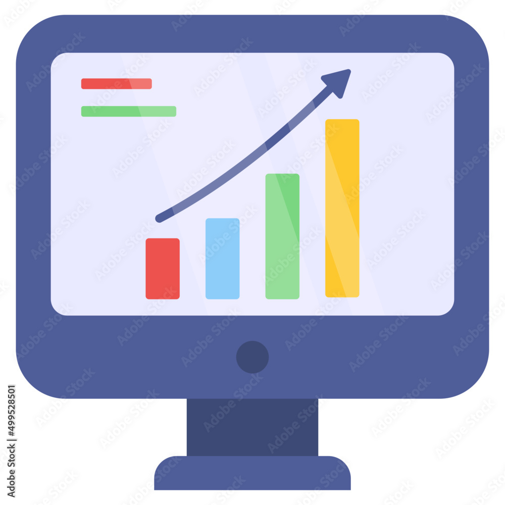 Trendy vector design of online progress chart