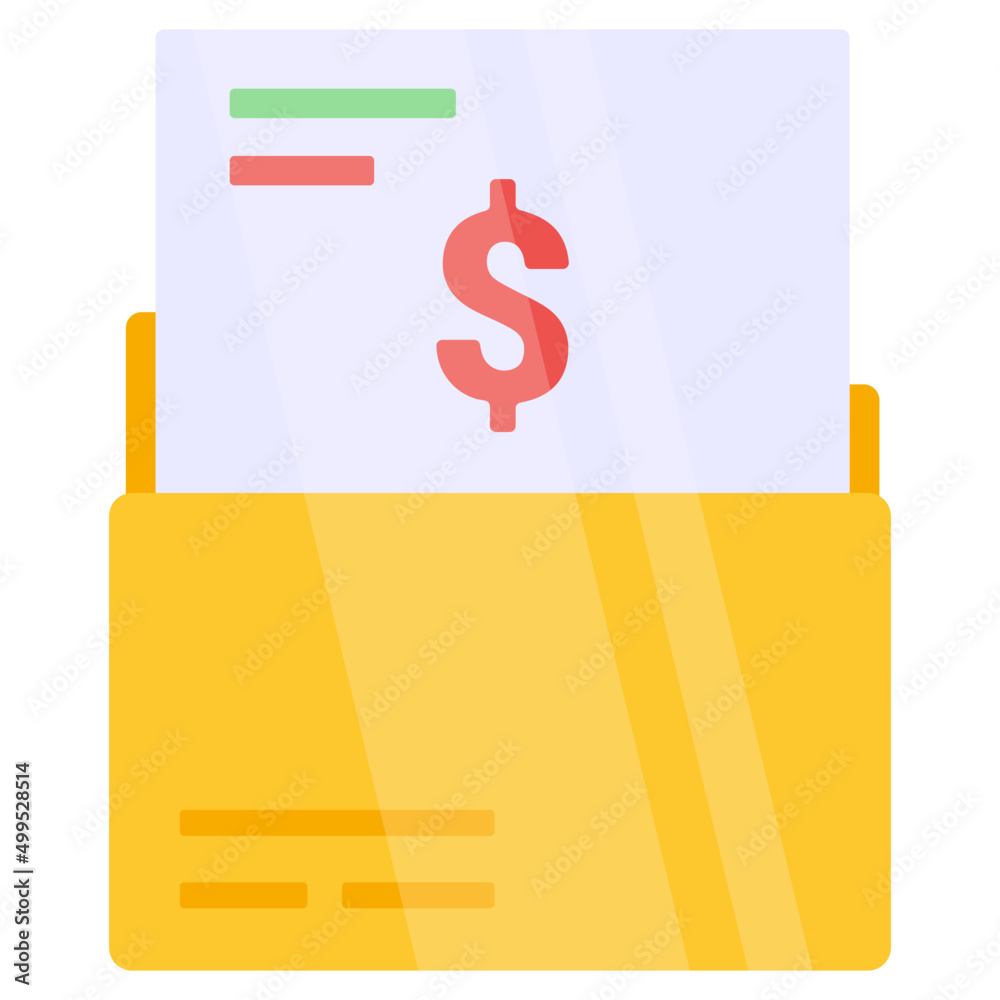 Modern design icon of financial folder Modern design icon of financial folder