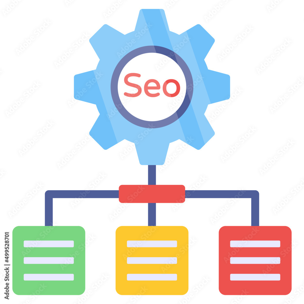 Trendy vector design of seo setting Trendy vector design of seo setting