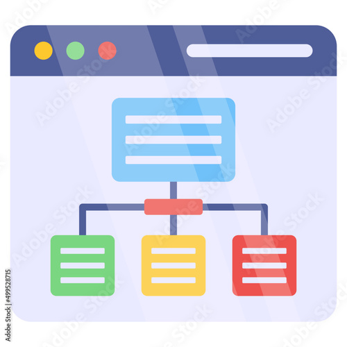 Perfect design icon of web hierarchy