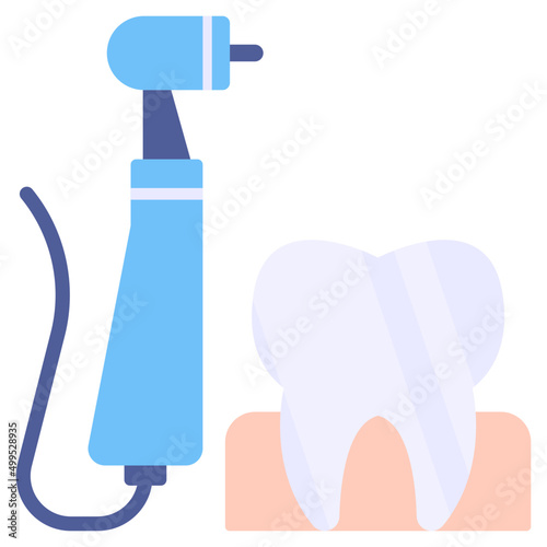 Creative design icon of tooth drilling
